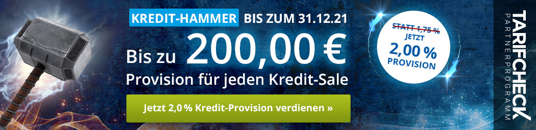 Kredit-Hammer bis zum 31.12.