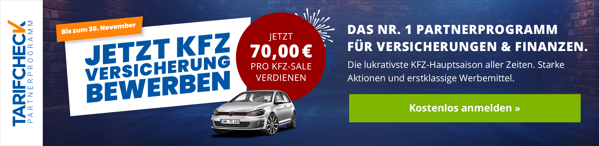 Jetzt Kfz-Versicherung bewerben!